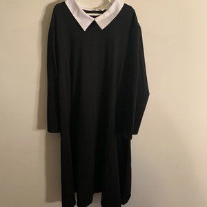 Melynnco Black Dress With White Collar Size XL (US 14)